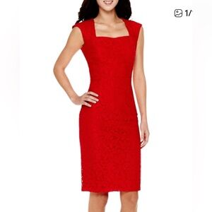 Liz Clairborne , Elegant Red Lace